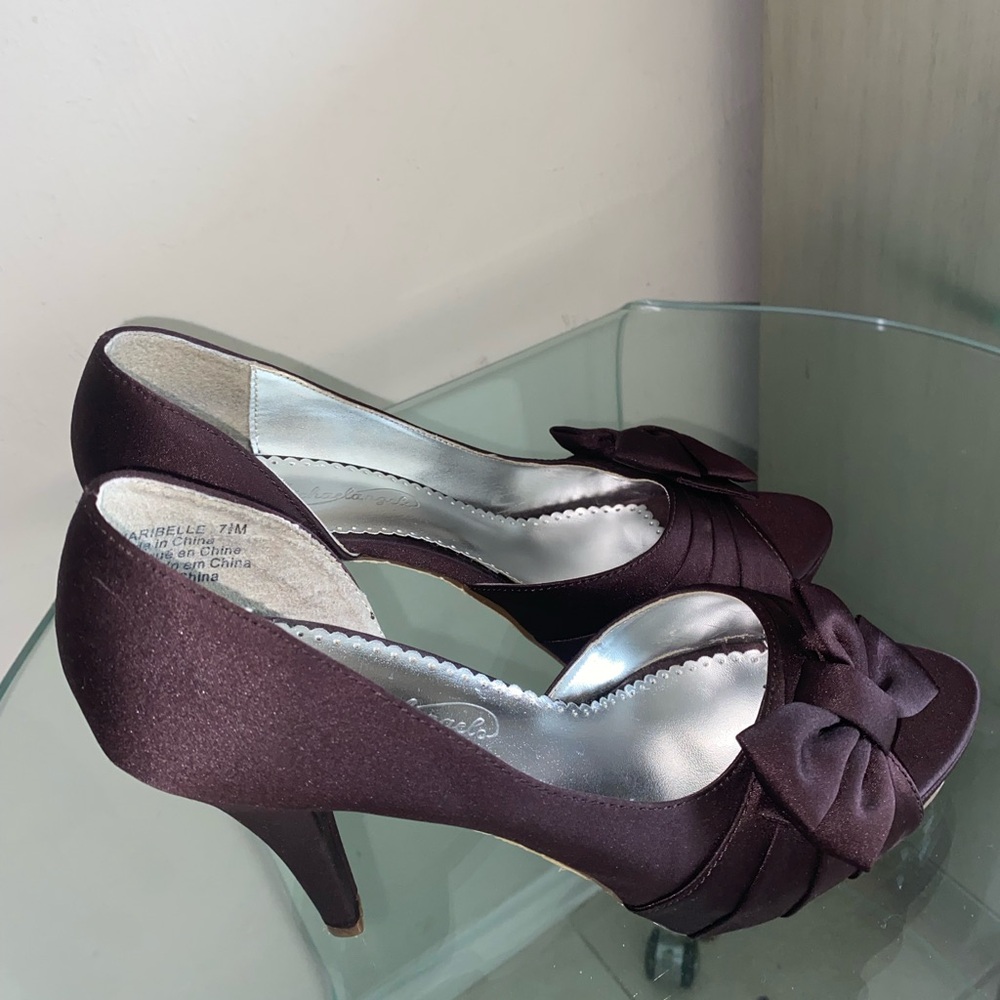 Plum bridesmaids heels